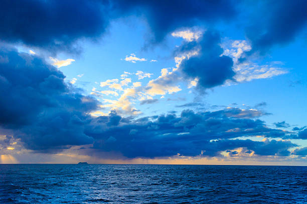 istock seascape evening stormy sea horizon and sky. 612855806