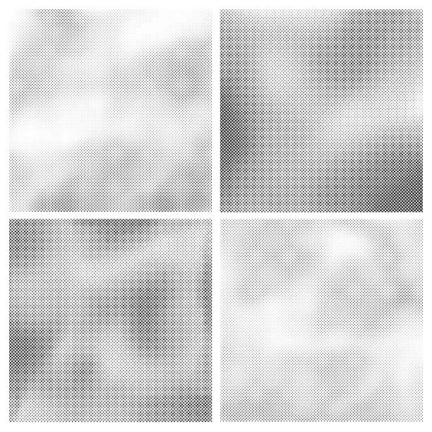 Silkscreen Backgrounds Four different worn halftone pattern backgrounds.  screen printing stock illustrations