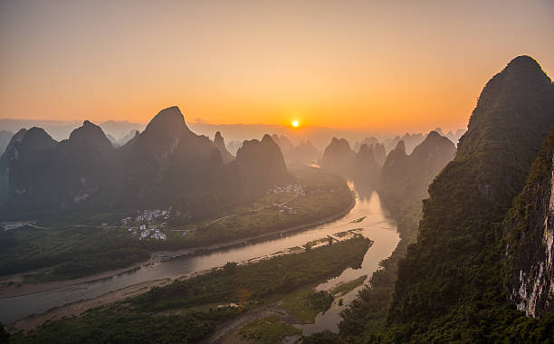 istock Sunrise Landscape of Guilin 612857622