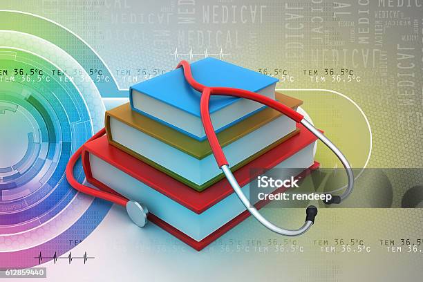 Medical Text Books Stock Photo - Download Image Now - Healthcare And Medicine, Textbook, Arrangement