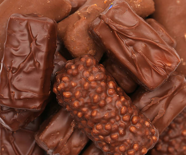 istock Background of Snack Sized Candy Bars 612860144