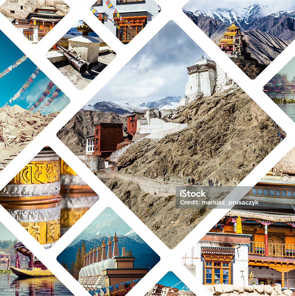 Collage of India images - travel background (my photos) Composite Image Stock Photo