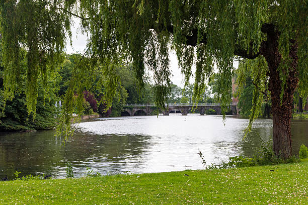 istock Bruges tranquil canal scene, Brussels 612862370