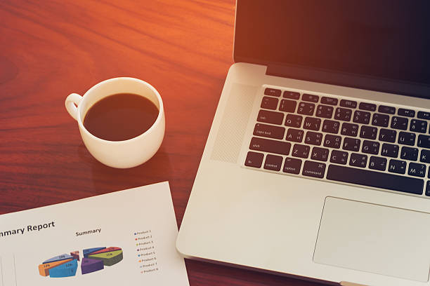 istock Desk work with laptop,tablet in top view. 612862838