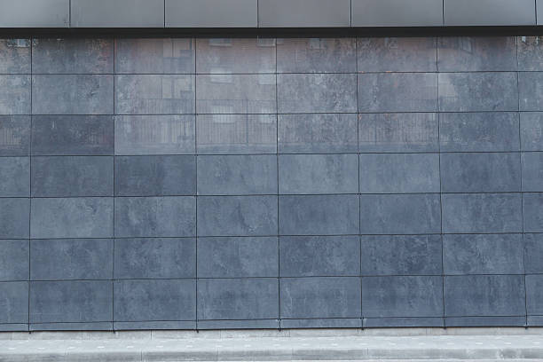istock Metal wall tiles, detail facade, modern constrution 612863420