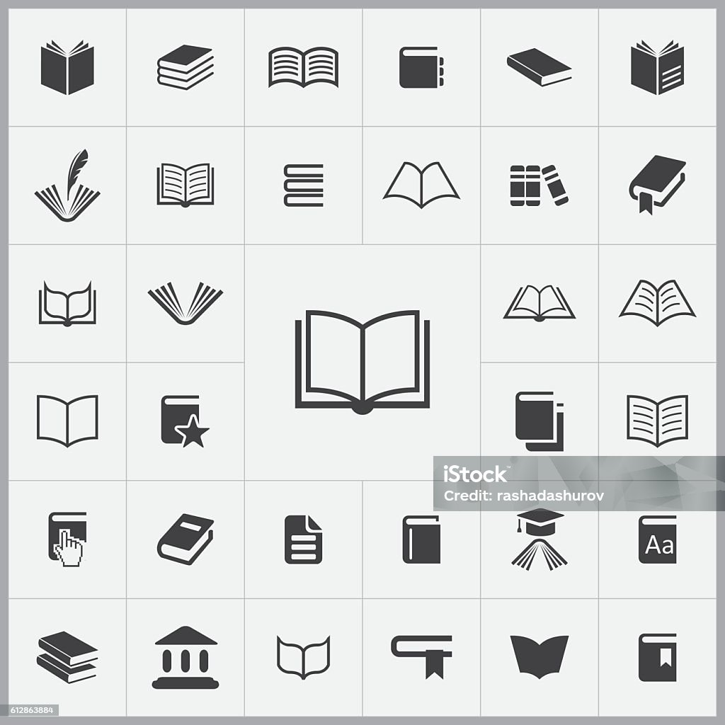 books icons universal set books icons universal set for web and mobile Book stock vector