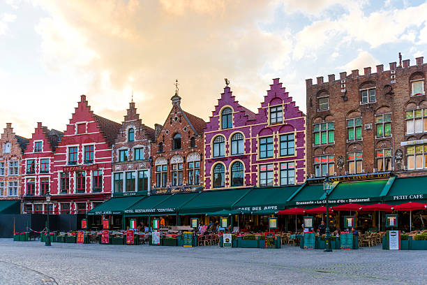 istock Colorful old buildings in Bruges - Belgium 612864066