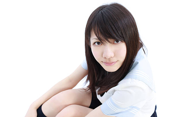 istock Japanese female high school student 613014014