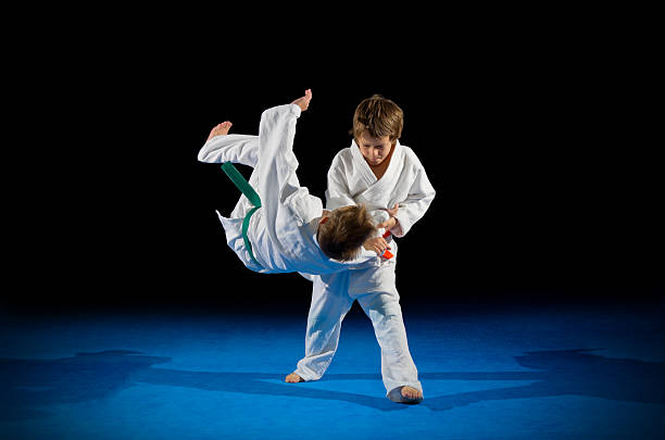 istock Little boys martial arts fighters 613016892