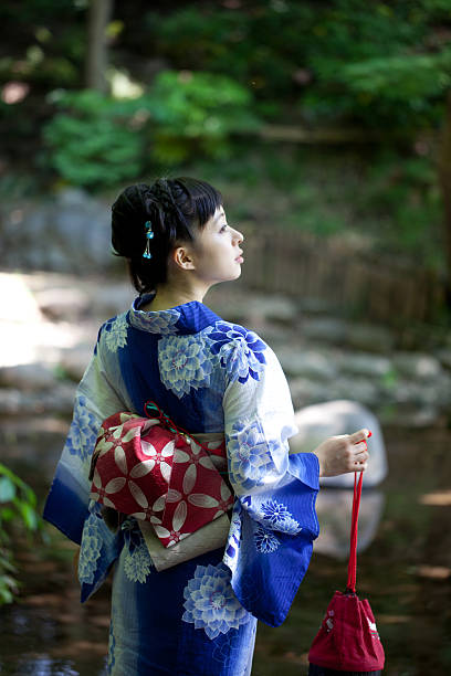 istock Japanese woman wearing yukata 613018274