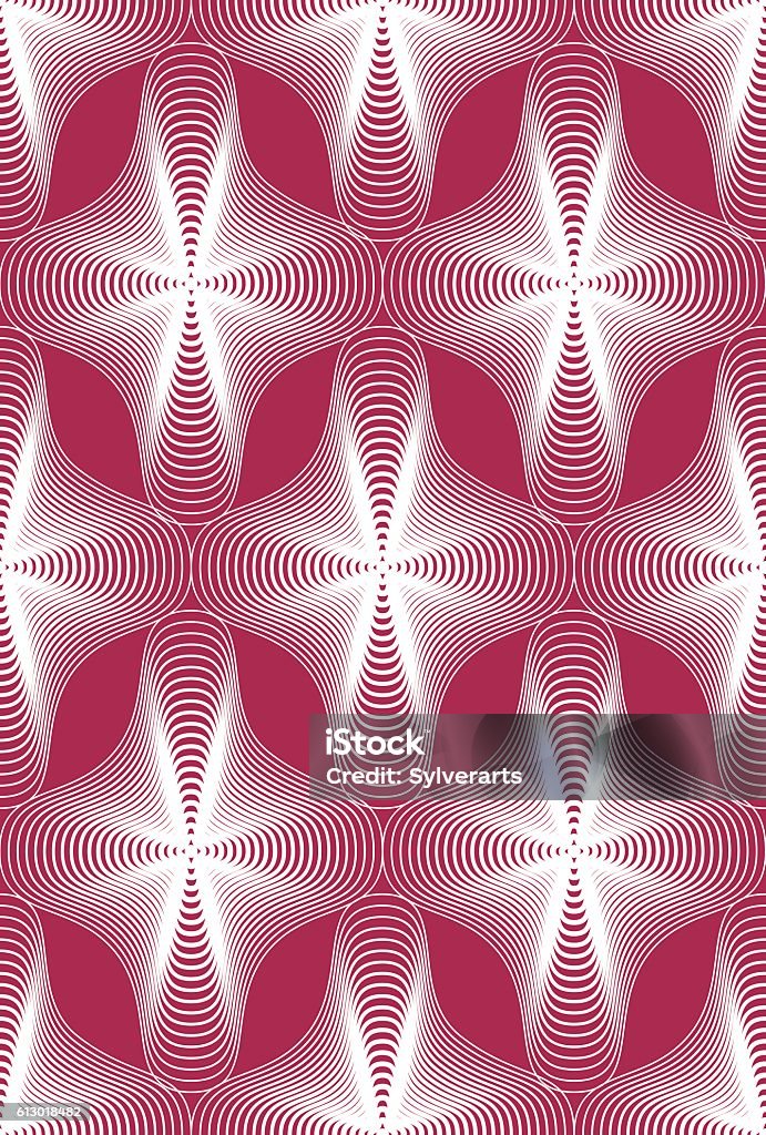 Continuous Vector Pattern With Graphic Lines Decorative Red Backdrop ...