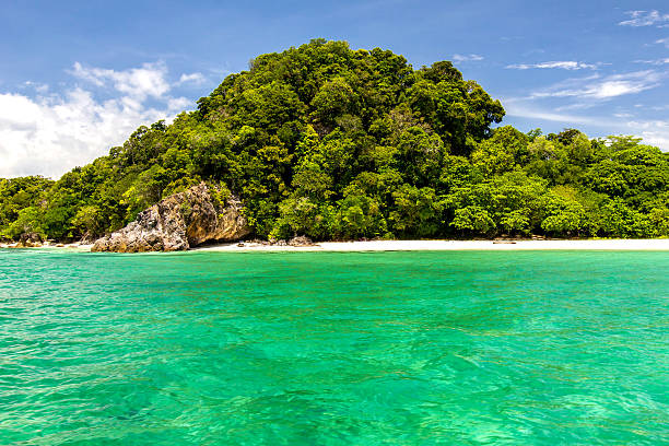 istock Beach and sand with ocean blue,sky beautiful, Koh 613018760