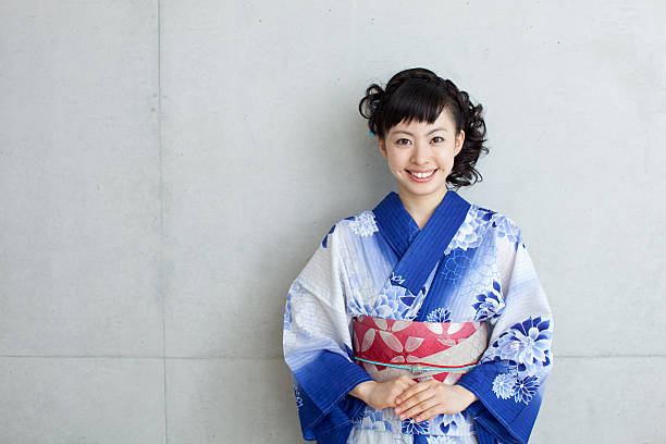 istock Japanese woman wearing yukata 613020104
