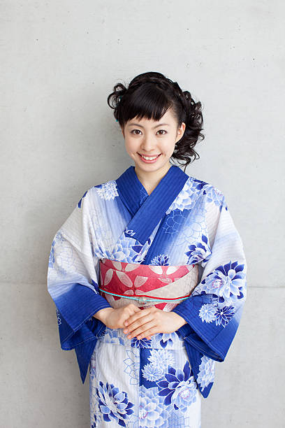 istock Japanese woman wearing yukata 613020136