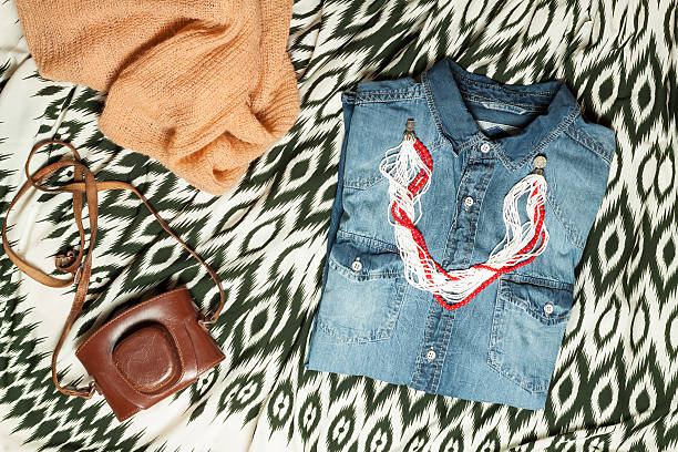 istock Outfit of modern creative woman. 613021532