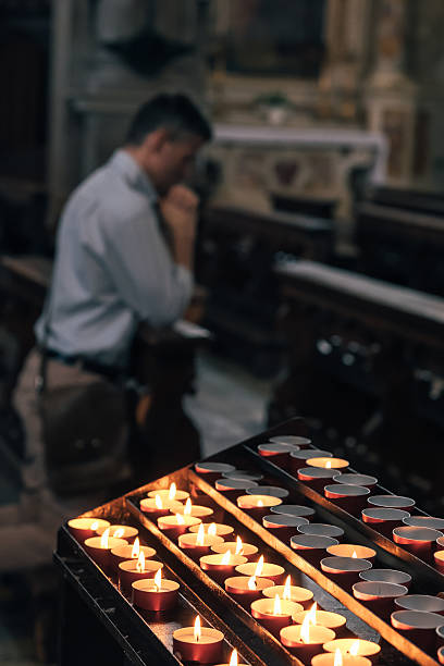 istock Religious man in the Church 613021900