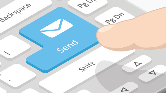 Keyboard Send Button Send Email Button On Keyboard Stock Illustration - Download Image Now ...