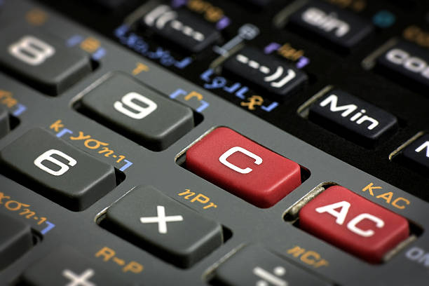 istock Scientific calculator clear and reset buttons 613022518