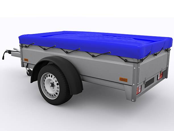 Small Trailer isolated stock photo