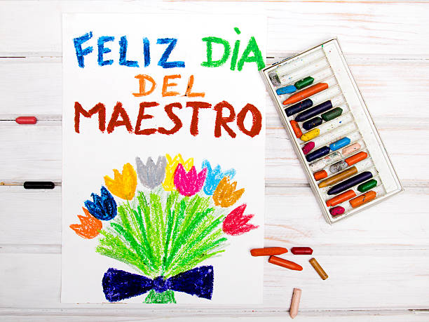 istock Spanish Teacher's Day card with words Dia del maestro 613024164