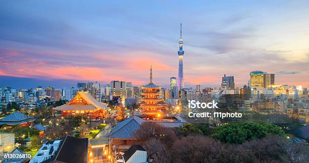 View Of Tokyo Skyline At Sunset Stock Photo - Download Image Now - Tokyo - Japan, Japan, Urban Skyline