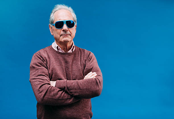 istock Funny senior businessman portrait 613028766