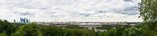 istock Panoramic view of Moscow from Sparrow Hills, Russia 613029678