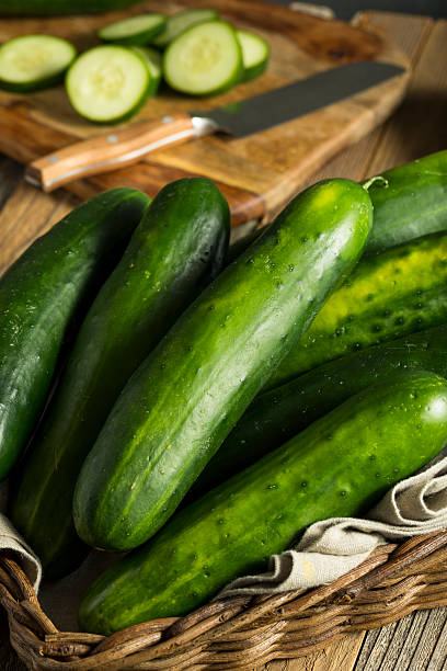 istock Raw Green Organic Cucumbers 613032528