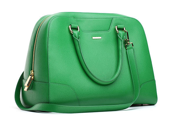 Green Handbag Green Handbag purse stock pictures, royalty-free photos & images