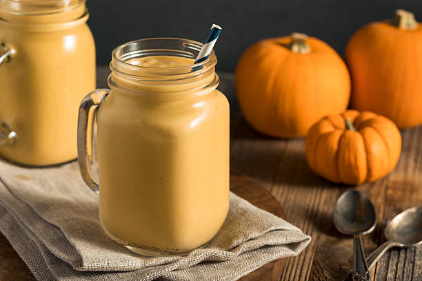 istock Healhty Organic Pumpkin Smoothie 613033452