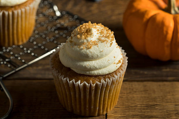 istock Sweet Homemade Pumpkin Spice Cupcakes 613034236