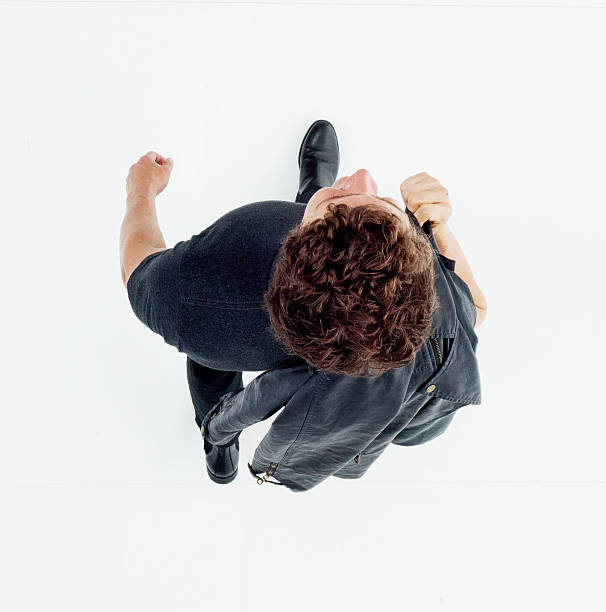 istock Above view of casual man walking 613039680