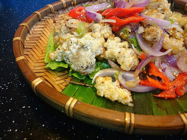 istock Fried Frogs dish in Asia 613044234