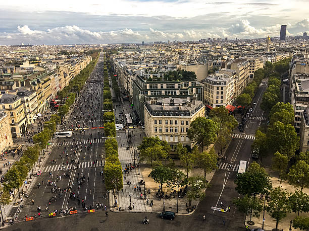 istock Paris cityscape from above, France 613048000