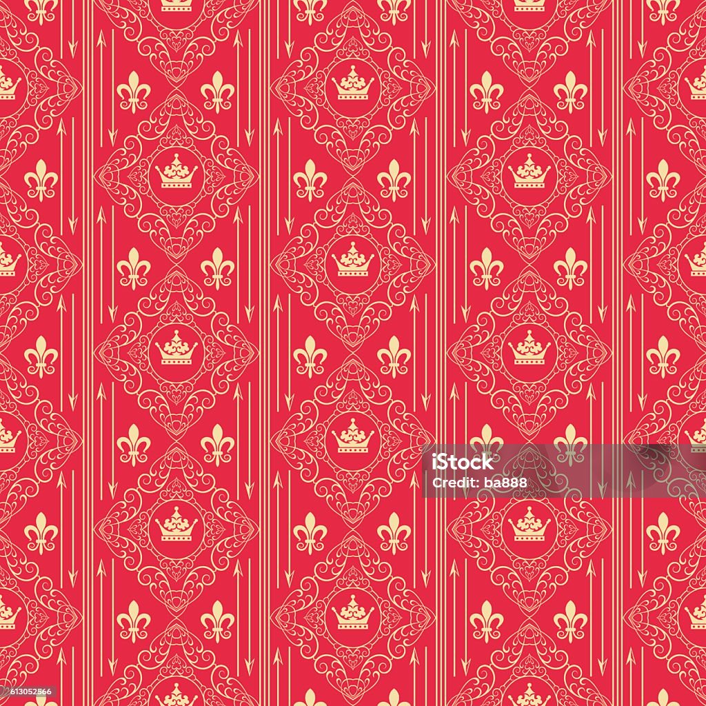 Seamless Pattern Red Background Stock Illustration - Download Image Now ...