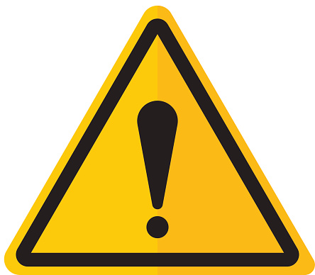 Exclamation point icon danger button and attention warning sign. Attention security alarm symbol. Danger warning attention sign with symbol information and notification icon vector