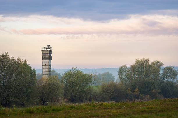 Watchtower at the former inner german Border Watchtower at the former inner Border in Germany east germany stock pictures, royalty-free photos & images