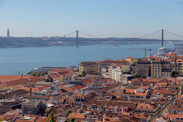 istock view on travel Lisbon from castle sao jorge 613103354