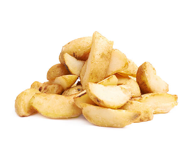 istock Pile of multiple oven baked fries chips 613107202