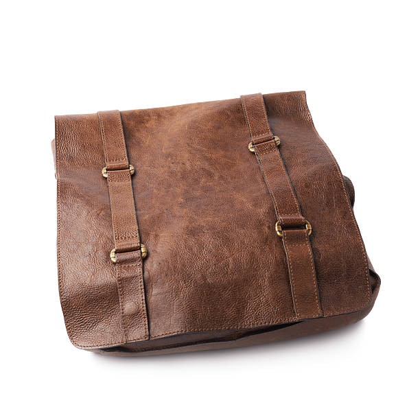 istock Brown leather shoulder bag isolated 613109160