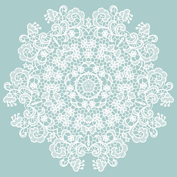 Round lacy doily. - ilustração de arte vetorial