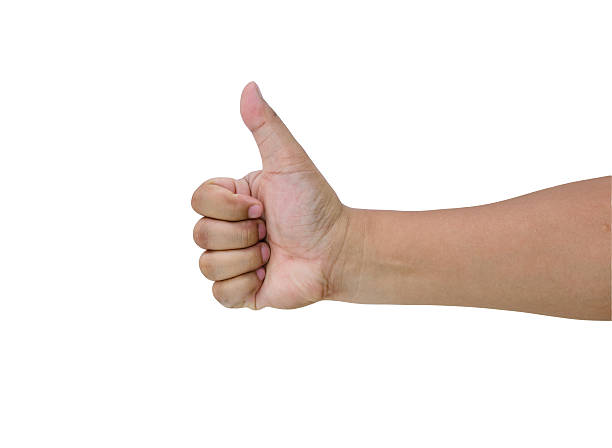 istock Hands of Asian men showing thumb down hand sign 613111424