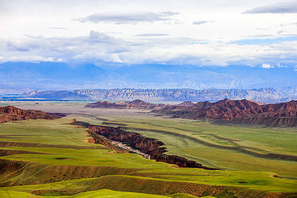 istock Beautiful mountain landscape with clouds 613113214