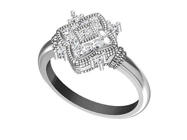 istock The beauty diamond ring isolated on white background.3D illustra 613120814