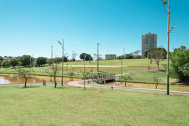 Sunny day at park with no people on the scene