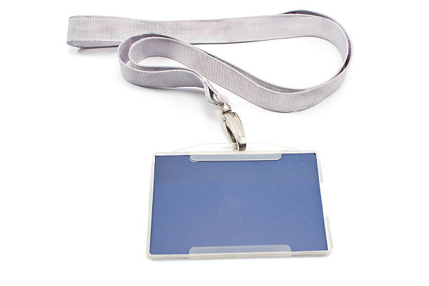 istock Blank ID card tag isolated on white 613127668