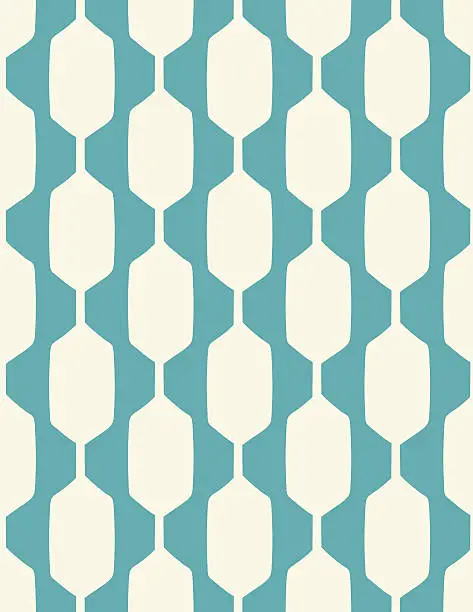 Vector illustration of Mid Century Modern Style Seamless Background