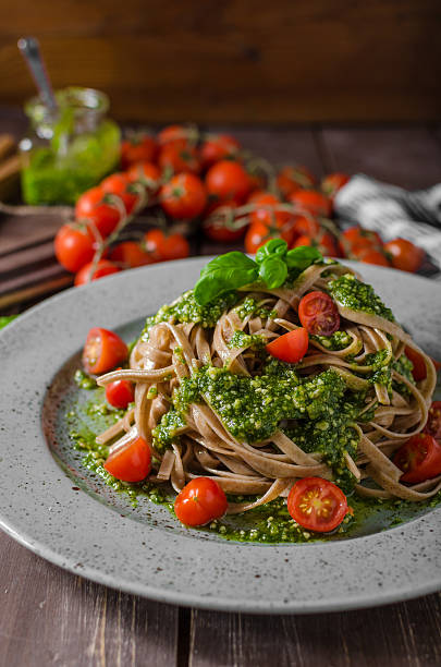 istock Pasta with basil pesto and parmesan 613131762