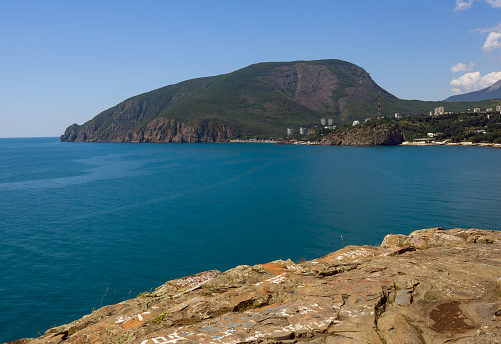 View of Mount Ayu-Dag from cape Plaka Crimea
