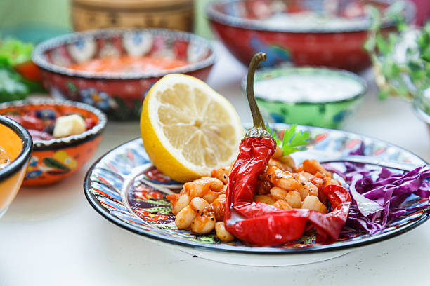 istock Mediterranian baked white beans with hot pepper 613142180